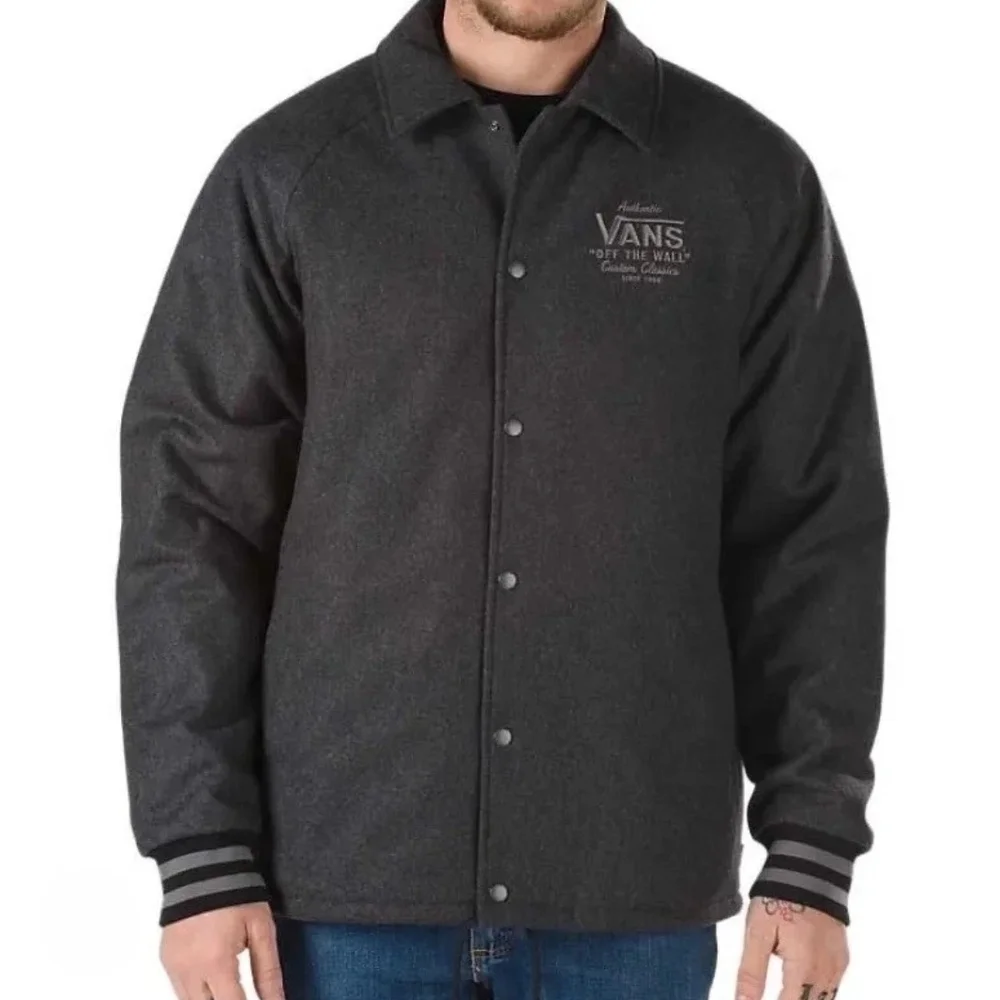 Vans Gray Wool Varsity Jacket for Men
